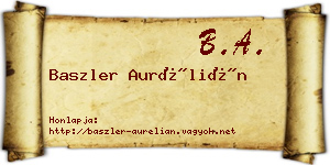 Baszler Aurélián névjegykártya